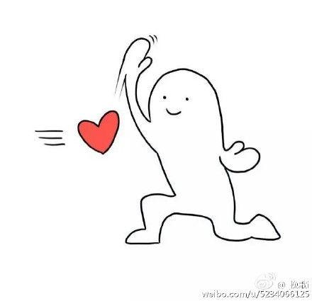 白背景爱心表情坉,传递温暖与爱的符号